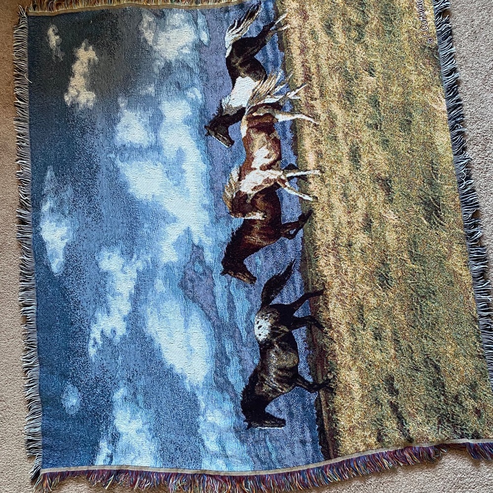 Knitted house blanket